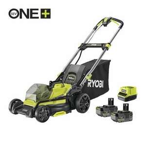 Ryobi 18V One Plus™ szénkefe nélküli fűnyíró, 40cm vágási szélességgel, 2x 4, 0Ah akkumulátor, töltő - RY18LMX40C-240 kép