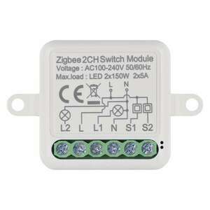 GoSmart kapcsolómodul IP-2102SZ, ZigBee, 2 csatornás kép