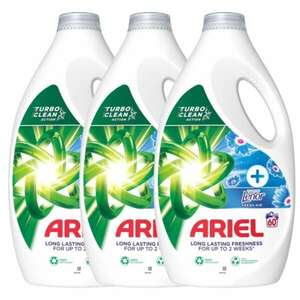 Ariel +Touch Of Lenor Fresh Air folyékony Mosószer 3x3L - 180 mosás kép