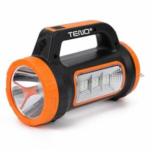 Teno® Solar Camping Lantern, 2 energiaellátás, 5 világítási mód, hordozható, túrázáshoz, USB port, újratölthető, narancssárga kép