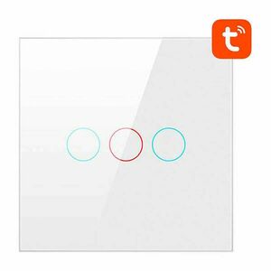 Smart Light Switch ZigBee Avatto LZTS02-EU-W3 3 Way No Neutral TUYA (white) kép