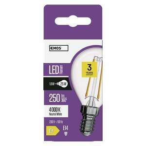 LED izzó Filament Mini Globe / E14 / 1, 8 W (25 W) / 250 lm / természetes fehér kép