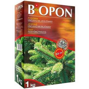 ŐSZI FENYŐ MŰTRÁGYA 1KG - BIOPON granulátum 33 m2-re elegendő többkomponensű professzionális ásványi tápanyag tűlevelű növényekhez - B1078 kép