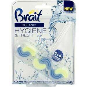 WC tisztító blokk, 2 fázisú, 3x45 g, "Brait Hygiene and fresh", óceán kép