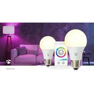 SmartLife Színes izzó | Wi-Fi | E27 | 806 lm | 9 W | Meleg és lehűlni fehér / RGB | 2700 - 6500 K | Android™ / IOS | Izzó | 2 db kép