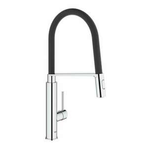 GROHE 30433000 VIAMO csaptelep, profi zuhanykapcsolóval, gyöngyöző / jet króm, álló, egykaros kép