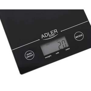 Adler AD 3138 max 5kg fekete digitális konyhai mérleg kép