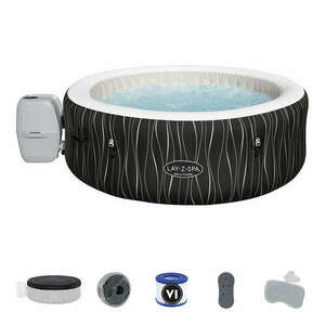 Lay-Z-Spa Hollywood AirJet 196x66 cm kerek Felfújható jakuzzi LED világítással - szürke (HMC 031) kép