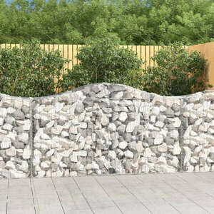 5 db íves horganyzott vas gabion kosár 200 x 50 x 100/120 cm kép