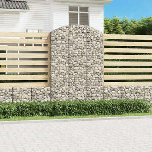 vidaXL íves horganyzott vas gabion kosár 150x50x220/240 cm kép