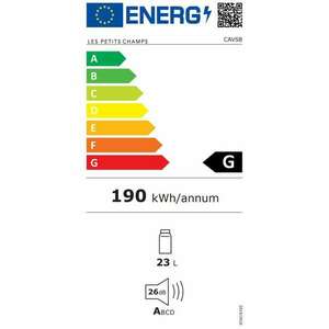LES PETITS CHAMPS borhűtő, CAVS8, HoReCa/bárokhoz/lakóházhoz, 8 palack, H 46, 8 cm, szélesség 26 cm, egy hűtőzóna, állítható hőmérséklet 11-18°C, anti-UV ajtó, rezgéscsillapító rendszer, LED b kép