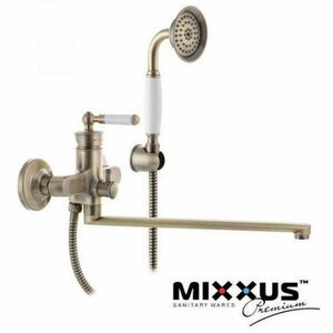 Mixxus Premium Vintage Bronze fürdőkád csaptelep 006-25cm Euro, bronz színű, sárgaréz, egyszeres vezérlés, csatlakozások mellékelve kép