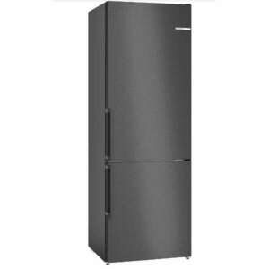 Bosch KGN49VXDT Szabadonálló alulfagyasztós hűtő, 440 l, NoFrost, D energiaosztály, H 203 cm, Ujjlenyomatmentes fekete inox kép