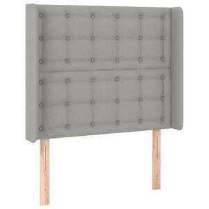 Világosszürke szövet led-es fejtámla 93x16x118/128 cm kép