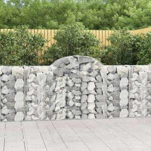 vidaXL 40 db íves horganyzott vas gabion kosár 200x30x100/120 cm kép