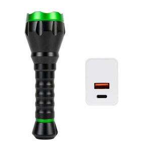 PNI Adventure F750 Green Light alumínium zseblámpa, LED 10W, 500 lm, 850 m-ig, 4000mAh, IP44, PNI CHG300 aljzatos töltő a csomagban kép