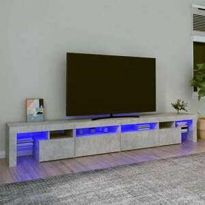 vidaXL betonszürke TV-szekrény LED lámpákkal 260x36, 5x40 cm kép