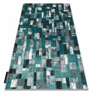 Modern De Luxe 6768 Geometriai - Zöld / Antracit 160X220 cm Szőnyeg kép