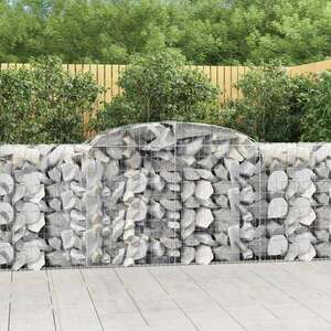 vidaXL 11 db íves horganyzott vas gabion kosár 300 x 50 x 100/120 cm kép