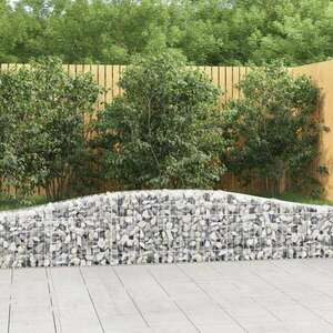 vidaXL 10 db íves horganyzott vas gabion kosár 400x30x40/60 cm kép