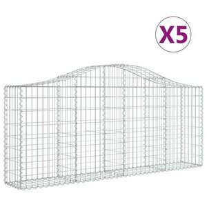 5 db íves horganyzott vas gabion kosár 200x30x80/100 cm kép