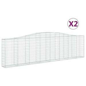 2 db íves horganyzott vas gabion kosár 400x30x100/120 cm kép