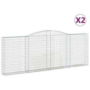 2 db íves horganyzott vas gabion kosár 400x30x140/160 cm kép