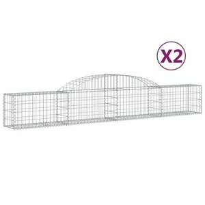 2 db íves horganyzott vas gabion kosár 300x30x40/60 cm kép