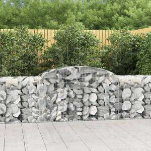 Íves horganyzott vas gabion kosár 300 x 50 x 80/100 cm kép