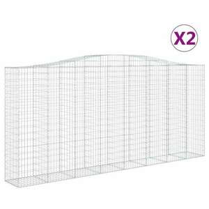 2 db íves horganyzott vas gabion kosár 400x50x180/200 cm kép