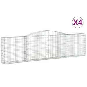 4 db íves horganyzott vas gabion kosár 400x30x100/120 cm kép