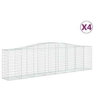 5 db íves horganyzott vas gabion kosár 400x50x100/120 cm kép