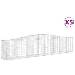 5 db íves horganyzott vas gabion kosár 400x50x80/100 cm kép