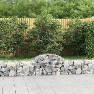 vidaXL 12 db íves horganyzott vas gabion kosár 200x50x40/60 cm kép