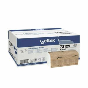 Celtex V Smart hajtogatott kéztörlő, cellulóz, 2 réteg, 25x21cm, 15x200 lap (3000 lap/karton) kép