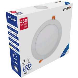 Avide LED Beépíthető Kerek Mennyezeti Lámpa ALU 6W CW 6400K kép