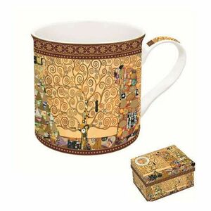 R2S.170KLI2 Porcelánbögre dobozban, 300ml, Klimt: Életfa/The Kiss/Beteljesülés kép