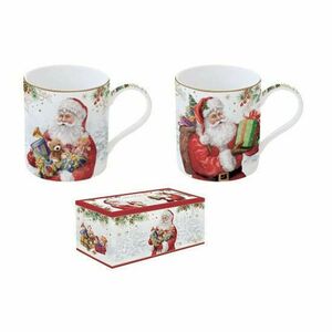 R2S.283SANC Porcelán bögreszett 2db-os, 350ml, dobozban, Santa Is Coming kép