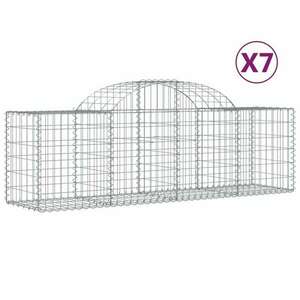 7 db íves horganyzott vas gabion kosár 200x50x60/80 cm kép