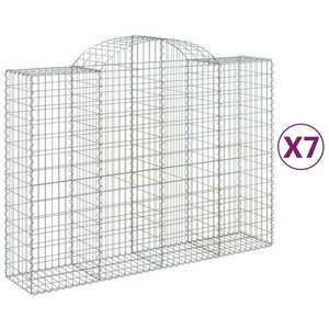 7 db íves horganyzott vas gabion kosár 200x50x140/160 cm kép