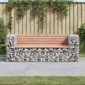 vidaXL tömör duglászfenyő gabion kerti pad 184x71x65, 5 cm kép