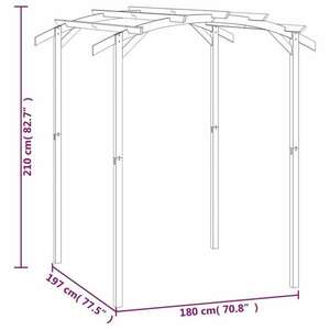 vidaXL kerti pergola impregnált fenyőfalécekből 180 x 197 x 210 cm kép