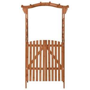 Tömör fenyőfa pergola kapuval 116 x 40 x 204 cm kép