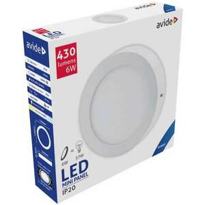 Avide LED Beépíthető Kerek Mennyezeti Lámpa Műanyag 24W CW 6400K kép