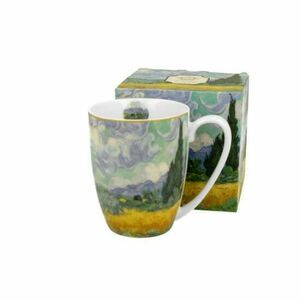 D.G.35889 Porcelánbögre 380ml, dobozban, Van Gogh: Búzaföld Ciprusokkal kép