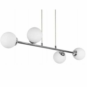 Glimex opál üveg gömb / golyó függőlámpa 4xE27 LISZ Chrome (GLIS0064) kép