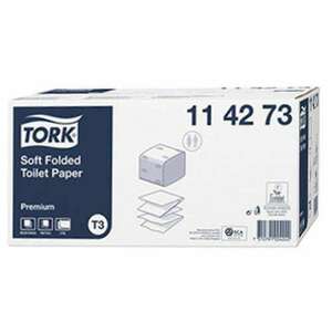 Toalettpapír TORK Soft Preium T3 2 rétegű hajtogatott fehér 252 lap 30cs/krt kép