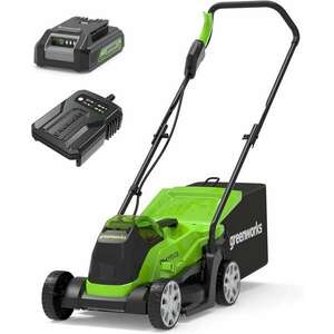 Greenworks GD24LM33K2 24V Akkumulátoros fűnyíró + 1x 2Ah Akku + Töltő kép