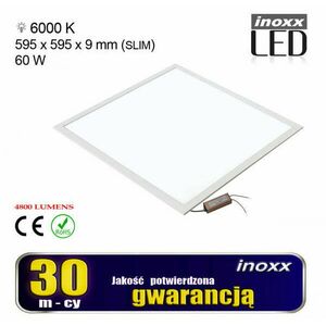 LED panel 60x60 60w mennyezeti lámpa 6000k hideg keret nélkül kép