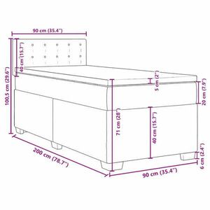 vidaXL fekete műbőr rugós ágy matraccal 90 x 200 cm kép